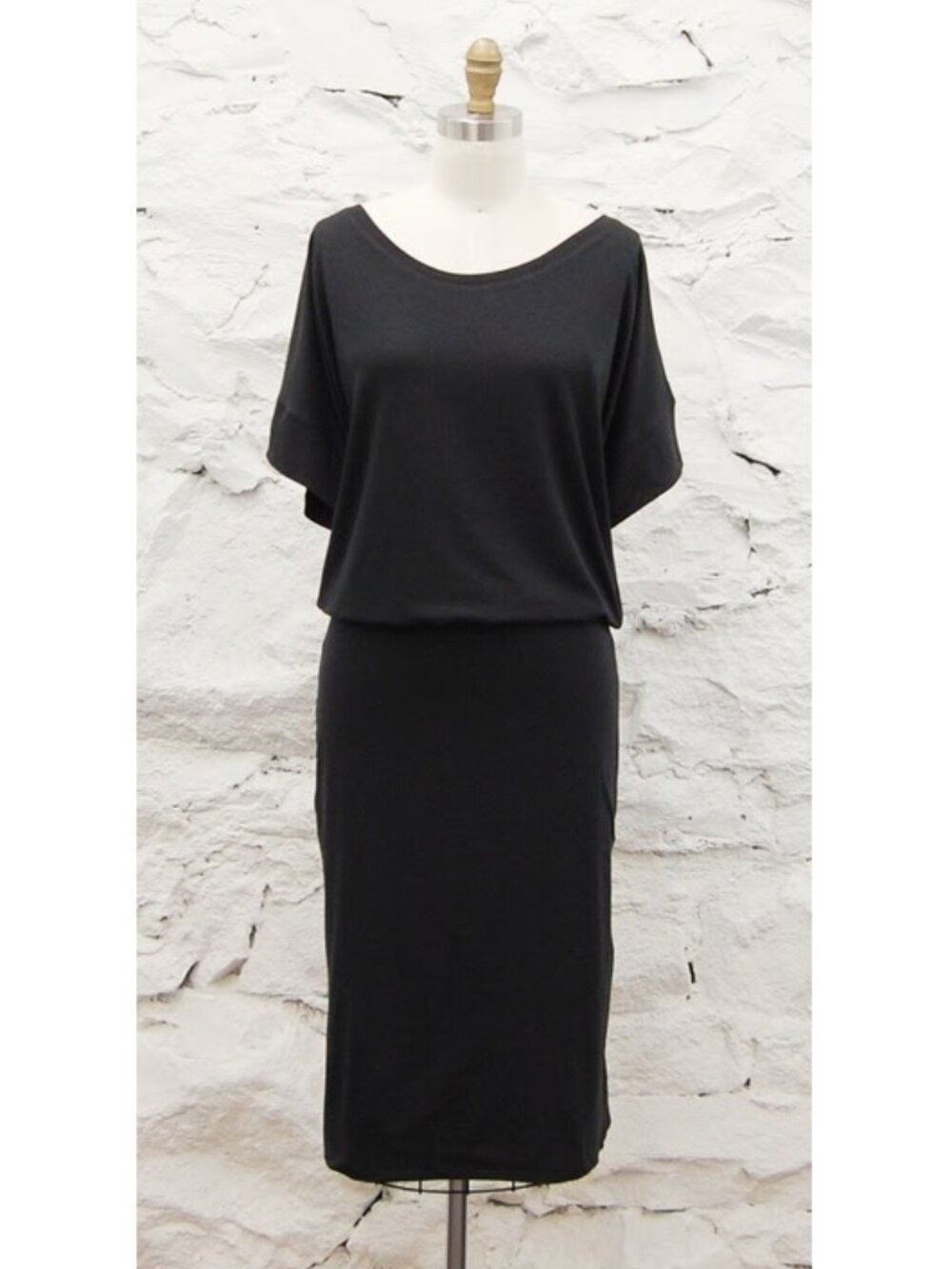 MADE IN CANADA Organic Cotton Dress by Lilikoi { Size L } #LBD Like New Natural